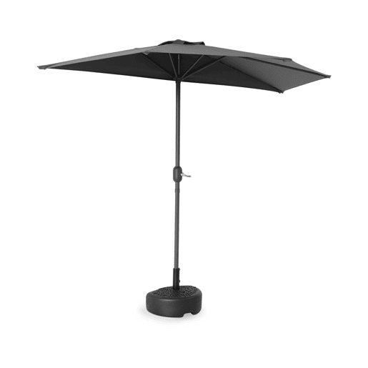 Meia-base de plástico para guarda-sol, Meia base para guarda-sol, Preto, 35.5x48x32 cm