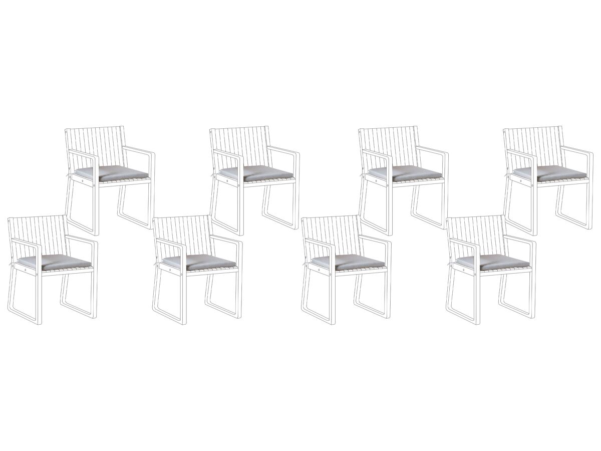 Beliani Cojín de asiento SASSARI PREMIUM 46x46 Gris