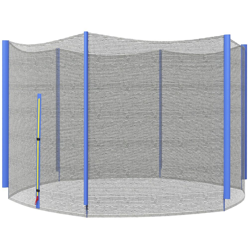 Sportnow red de seguridad para cama elástica ø305 cm red de trampolín redondo para exterior protectora para cama elástica de 6 postes rectos azul