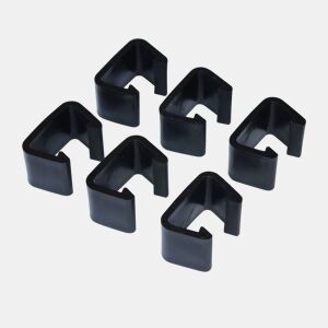 Conector para mobiliário de jardim, set de 6, Kit de 6 conectores, Preto, 11x11x11 cm