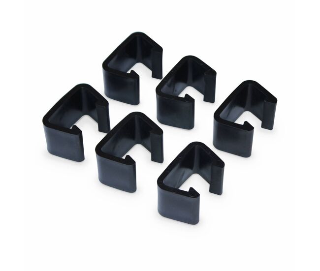 Conector para muebles de jardín, set de 6 negro - 11x11x11 cm