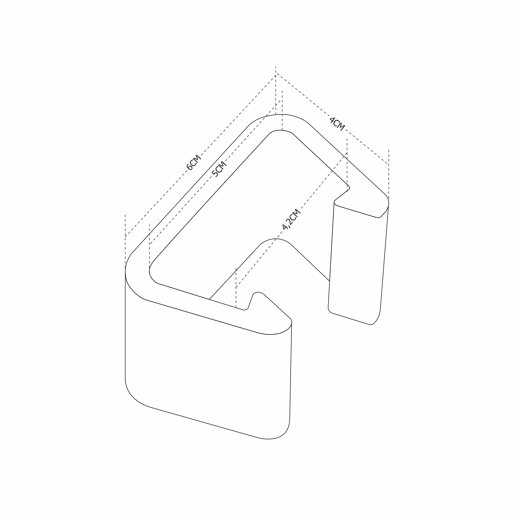 Conector para mobiliário de jardim, set de 6, Kit de 6 conectores, Preto, 11x11x11 cm