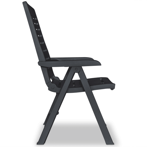 vidaXL Cadeiras de jardim reclináveis 6 pcs plástico antracite vidaXL Cadeiras de jardim reclináveis 6 pcs plástico antracite