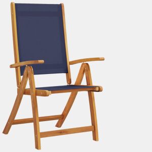 vidaXL Cadeiras de jardim dobráveis 8 pcs acácia maciça e textilene