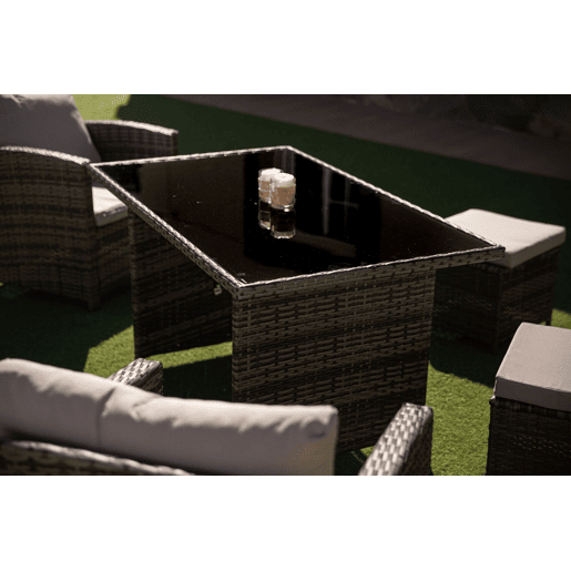 Sofá + Mesa + 2 Poltronas + 2 Pufes PE Ratan. Móveis de jardim e terraço Sofá + Mesa + 2 Poltronas + 2 Pufes PE Ratan. Móveis de jardim e terraço