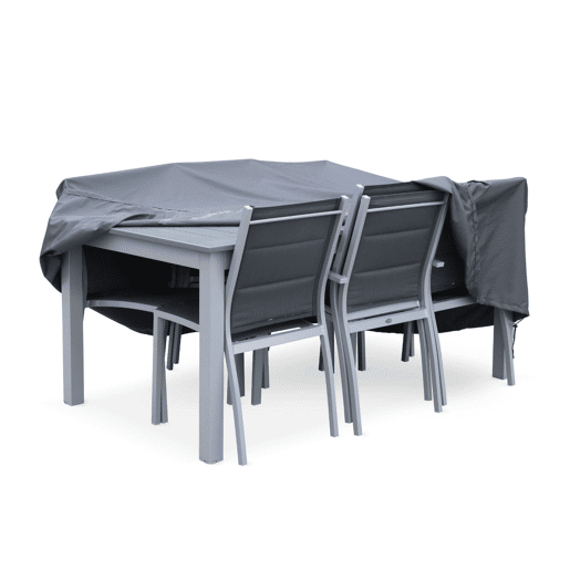 Cobertura protetora para mesa de jardim, Chicago  Bergamo, Cinza escuro, 175x124x69 cm
