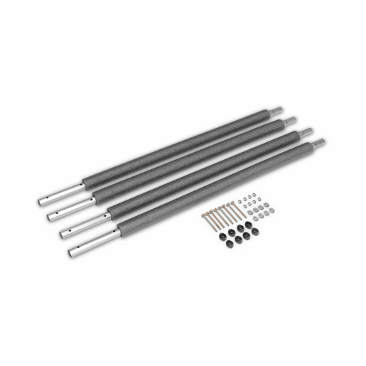 Rede de segurança trampolim do posto inferior 180 a 250cm, set de 4, Conjunto de 4 montantes inferiores para rede de segurança, Cinza, 110x12x11 cm