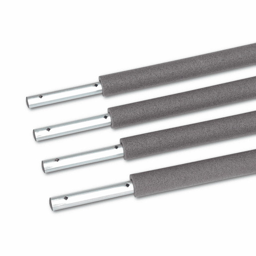 Rede de segurança trampolim do posto inferior 180 a 250cm, set de 4, Conjunto de 4 montantes inferiores para rede de segurança, Cinza, 110x12x11 cm