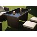 Sofa Rinconera + Mesa + 2 puffs de Ratan PE Sofa Rinconera + Mesa + 2 puffs de Ratan PE Gris