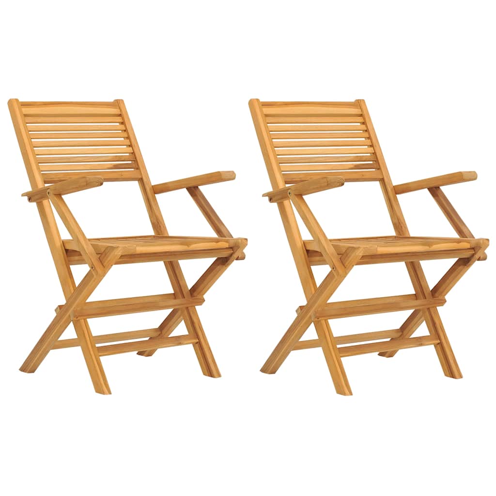 vidaxl sillas de jardin plegables 2 uds madera maciza teca 55x62x90 cm