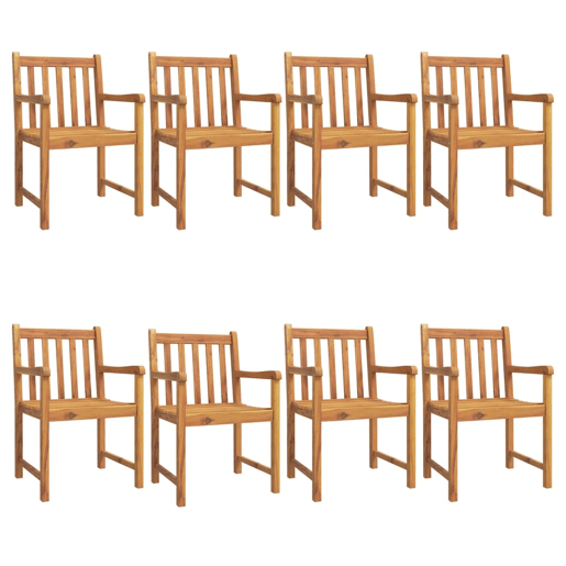 vidaXL Cadeiras de jardim 8 pcs 56x55,5x90 cm madeira de acácia maciça vidaXL Cadeiras de jardim 8 pcs 56x55,5x90 cm madeira de acácia maciça