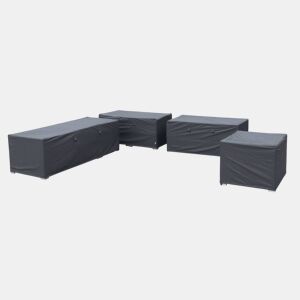 Cobertura protetora da sala de estar de jardim, Venezia, Venezia, Cinza escuro, 223x66x83 cm