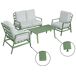 Conjunto de muebles de jardín de metal Conjunto de muebles de jardín de metal Verde