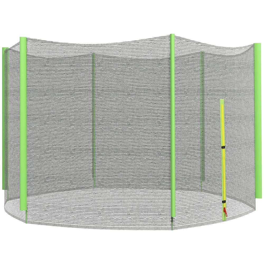 Sportnow red de seguridad para cama elástica ø244 cm red de trampolín redondo para exterior protectora para cama elástica de 6 postes rectos verde
