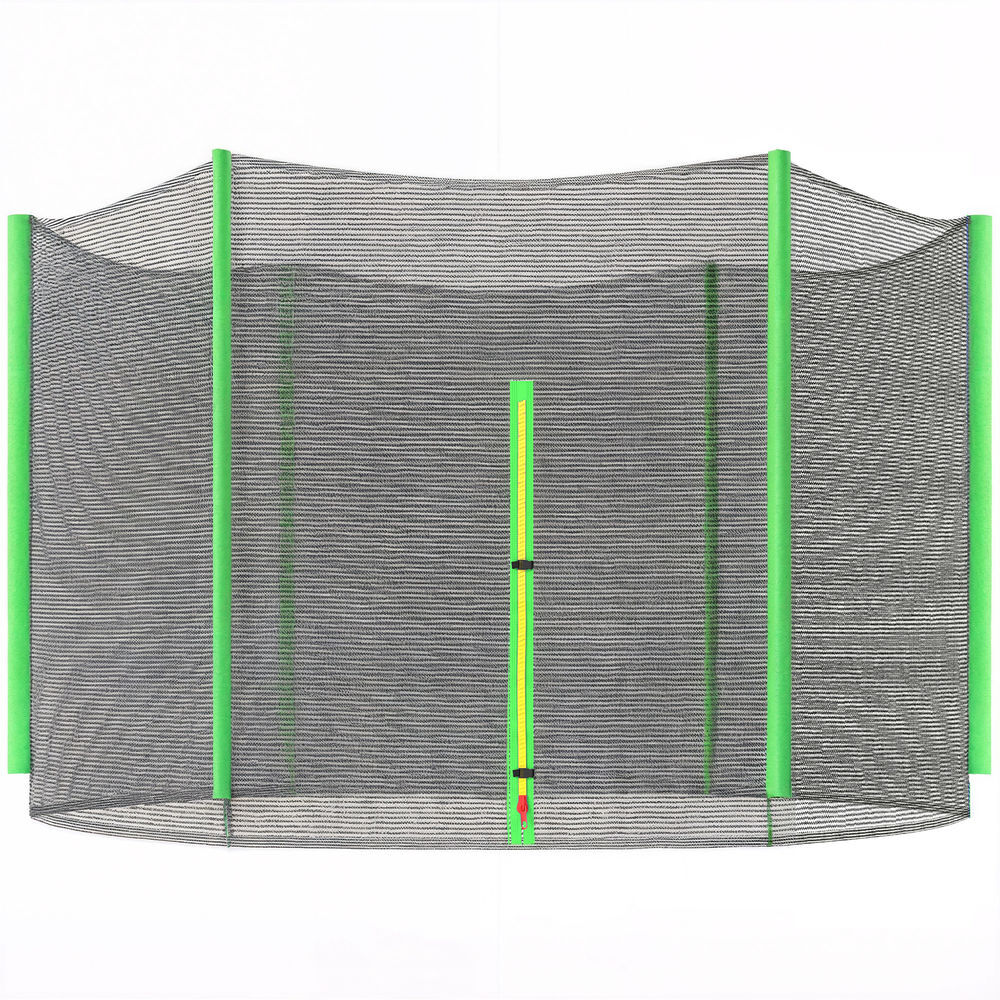 Sportnow red de seguridad para cama elástica ø305 cm red de trampolín redondo para exterior protectora para cama elástica de 6 postes rectos verde