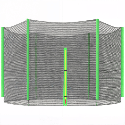 SPORTNOW Rede de Segurança para Trampolim Ø305 cm Rede de Substituição de Trampolins para Exterior e Porta com Fecho de Correr para 6 Postes Verde
