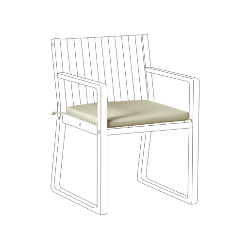 Almofada de cadeira para jardim SASSARI PREMIUM 46 x 46 cm Verde claro