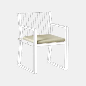 Almofada de cadeira para jardim SASSARI PREMIUM 46 x 46 cm Verde claro