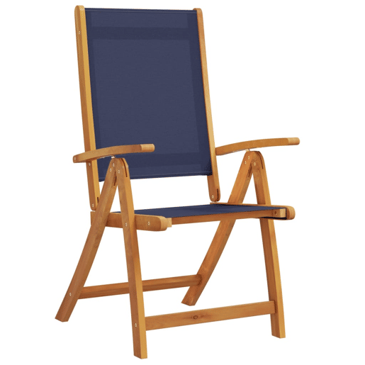 vidaXL Cadeiras de jardim dobráveis 2 pcs acácia maciça e textilene