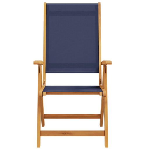 vidaXL Cadeiras de jardim dobráveis 2 pcs acácia maciça e textilene