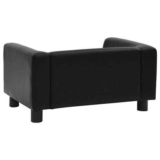 vidaXL Sofá para cães 60x43x30 cm pelúcia e couro artificial preto vidaXL Sofá para cães 60x43x30 cm pelúcia e couro artificial preto
