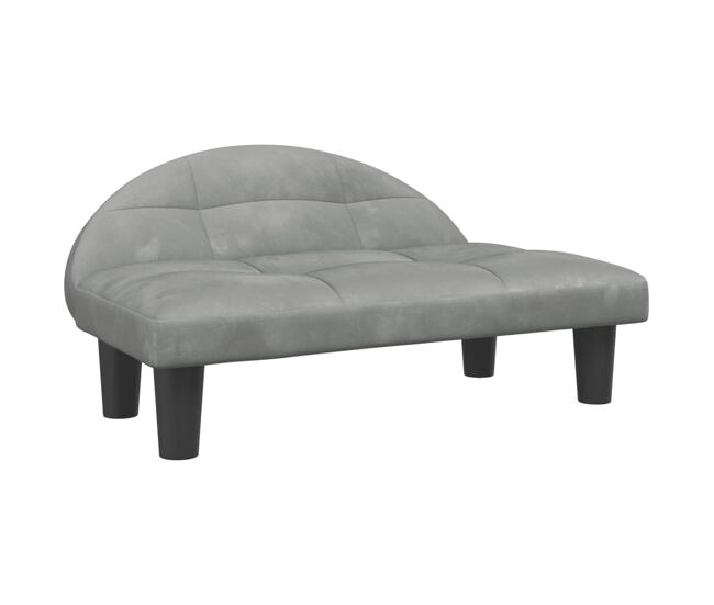 Vidaxl cama para perros de terciopelo gris claro 70x52x30 cm