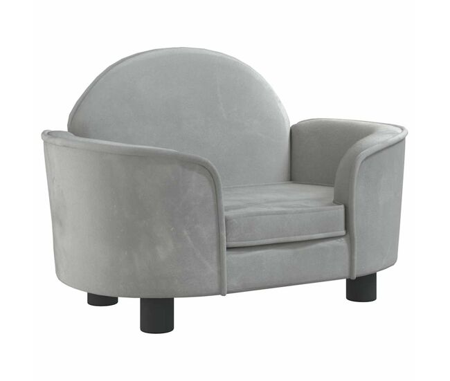 Vidaxl cama para perros de terciopelo gris claro 66x40x45 cm