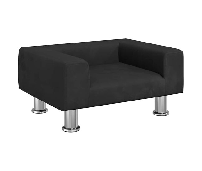 Vidaxl cama para perros de terciopelo negra 50x40x26,5 cm