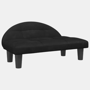 vidaXL Cama para cães 70x52x30 cm veludo preto