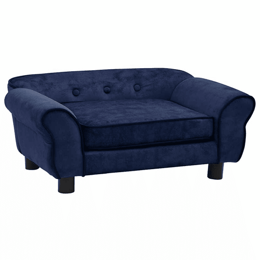 vidaXL Sofá para cães 72x45x30 cm pelúcia azul