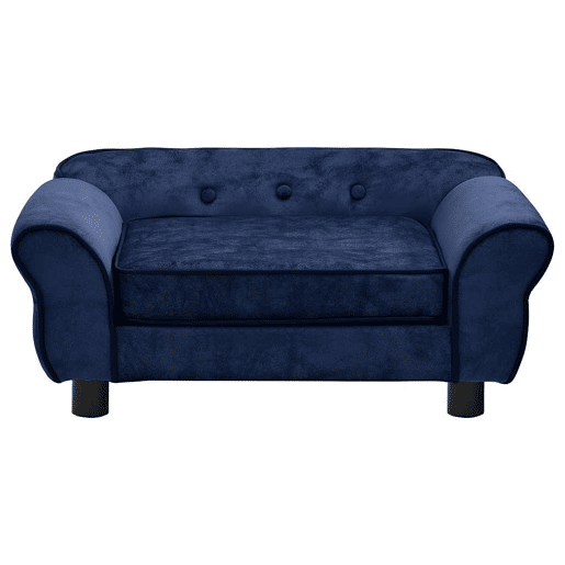 vidaXL Sofá para cães 72x45x30 cm pelúcia azul