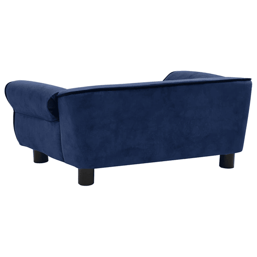 vidaXL Sofá para cães 72x45x30 cm pelúcia azul