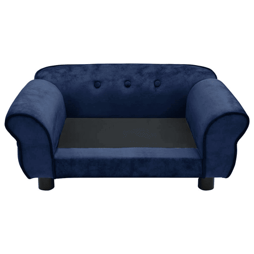 vidaXL Sofá para cães 72x45x30 cm pelúcia azul