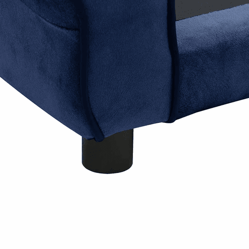vidaXL Sofá para cães 72x45x30 cm pelúcia azul