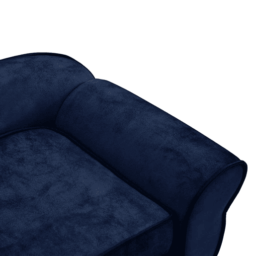 vidaXL Sofá para cães 72x45x30 cm pelúcia azul