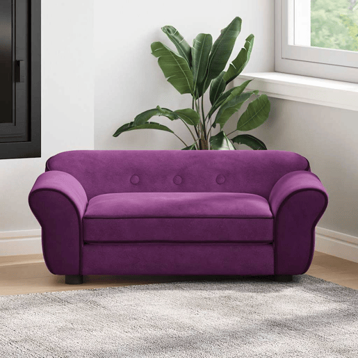vidaXL Sofá para cães 72x45x30 cm pelúcia bordô vidaXL Sofá para cães 72x45x30 cm pelúcia bordô