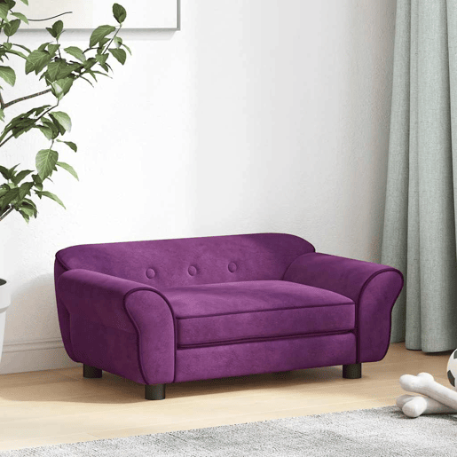 vidaXL Sofá para cães 72x45x30 cm pelúcia bordô vidaXL Sofá para cães 72x45x30 cm pelúcia bordô