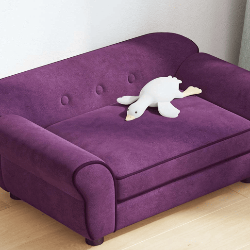 vidaXL Sofá para cães 72x45x30 cm pelúcia bordô vidaXL Sofá para cães 72x45x30 cm pelúcia bordô