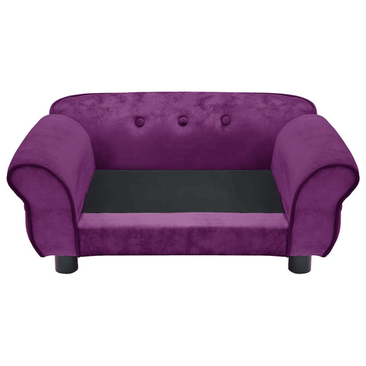 vidaXL Sofá para cães 72x45x30 cm pelúcia bordô vidaXL Sofá para cães 72x45x30 cm pelúcia bordô
