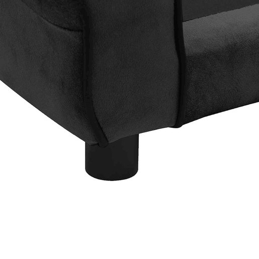 vidaXL Sofá para cães 72x45x30 cm pelúcia preto