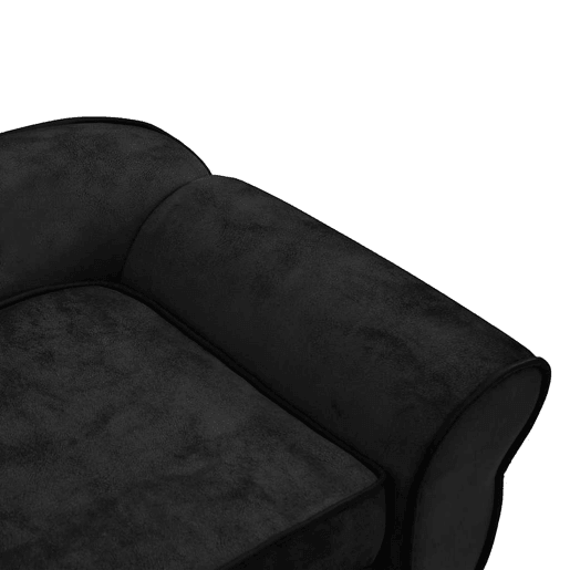 vidaXL Sofá para cães 72x45x30 cm pelúcia preto