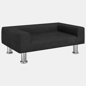 vidaXL Cama para cães 70x45x26,5 cm veludo preto