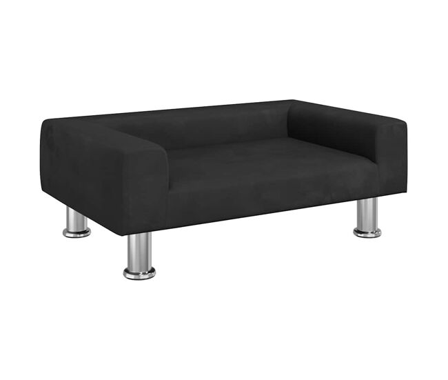Vidaxl cama para perros de terciopelo negra 70x45x26,5 cm