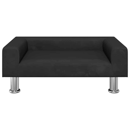 vidaXL Cama para cães 70x45x26,5 cm veludo preto vidaXL Cama para cães 70x45x26,5 cm veludo preto