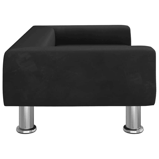 vidaXL Cama para cães 70x45x26,5 cm veludo preto vidaXL Cama para cães 70x45x26,5 cm veludo preto
