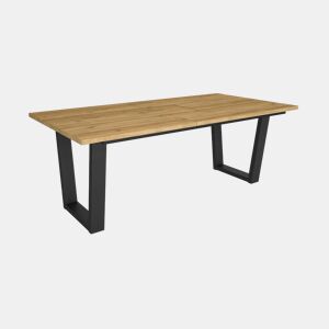 Mesa Sala de Jantar, Mesa Cozinha, 194x90x74cm, Para 10 pessoas, Móveis Sala Jantar, Estilo industrial, Carvalho