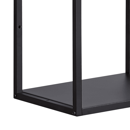 Conjunto de 3 prateleiras de parede em cubo Nostened metal Preto en.casa