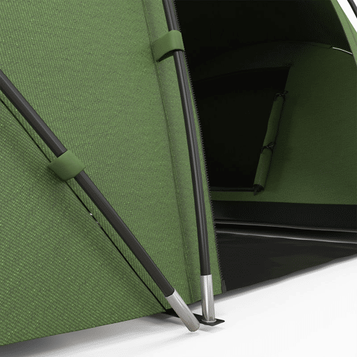 Outsunny Tenda de Campismo Familiar para 4 Pessoas Tenda de Campismo Dobrável com Bolsa de Transporte Impermeável para Praia Parque 430x240x170 cm Verde