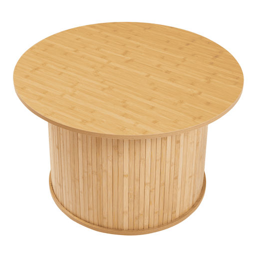 Mesa de centro Ledepid 48xØ80 cm Natural en.casa Mesa de centro Ledepid 48xØ80 cm Natural en.casa