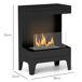 Chimenea de Bioetanol Acero HOMCOM, hogar - climatización Chimenea de Bioetanol Acero HOMCOM, hogar - climatización Negro